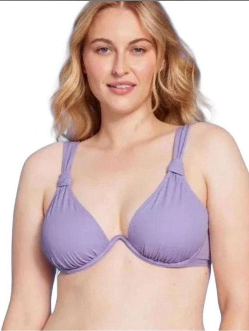 Shade & Shore Women's Purple Continuous Underwire Bikini Top - Size 32B